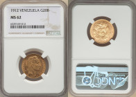 Republic gold 20 Bolivares 1912 MS62 NGC, Paris mint, KM-Y32, Fr-5c. 

HID09801242017

© 2022 Heritage Auctions | All Rights Reserved