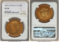 Republic gold 100 Bolivares 1887 AU58 NGC, Caracas mint, KM-Y34. 

HID09801242017

© 2022 Heritage Auctions | All Rights Reserved