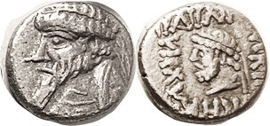 ELYMAIS, Kamnaskires V, c.54-33 BC, Sil Drachm, GIC-5885 (£150), bust l.,/ Male ...