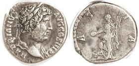 HADRIAN, Den, ASIA stg l, VF/F+, centered, good metal, lt contrasty tone. (An AVF realized $227, Meister & Sontag 5/11.)