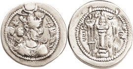 Kavad I, 488-97, Ahwaz Mint; VF, somewhat crude work, good bright silver. (Same mint, GVF, brought $116, CNG eAuc 11/05.)