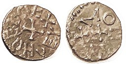 Northumbria, Sceat, Eanred, 806-41, S862, Moneyer MONNE; VF, darkish brown, rev crudely/flatly struck at left edge, all letters visible on obv. (This ...