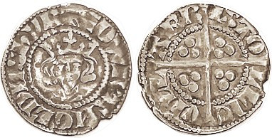 Edward I, Penny, S1416, Bristol, F-VF, well centered, everything visible incl fa...