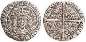 Henry VI, Half Groat, S-1840, Calais, ex CNG as VF, ex Arthur Fitts & Patrick Cooper collections; it is strong VF, outer lgnds partly off, good metal ...