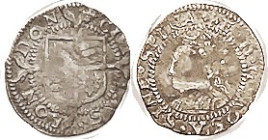 Elizabeth I, 1558-1603, Ar Penny, mm cross crosslet, bust l./shield & cross, S2558; F, portrait would be decent except there's a planchet bulge making...