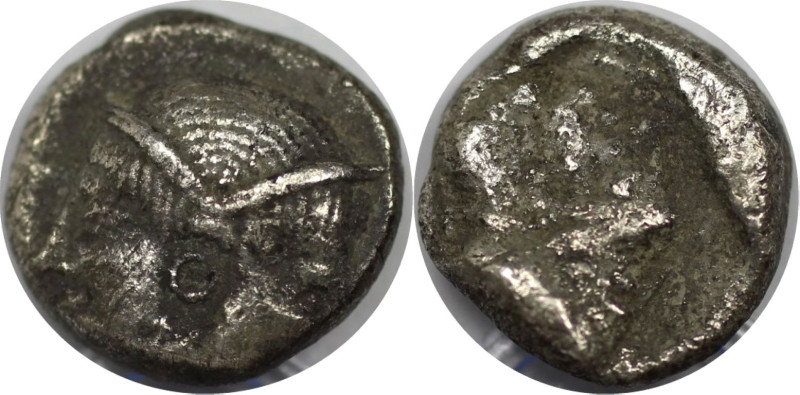Griechische Münzen, TROAS, Tenedos? Obol ca. 450-387 v. Chr. Silber. 1,17 g. 9 m...