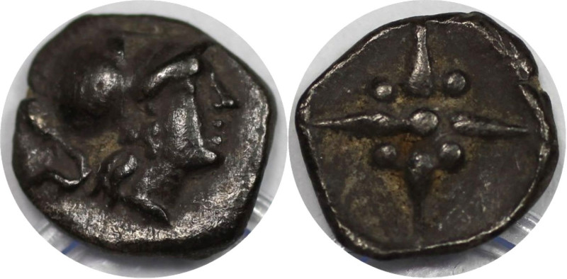 Griechische Münzen, TROAS, Kolone. Obol 500-400 v. Chr. Silber. 0,27 g. 8 mm. Vs...