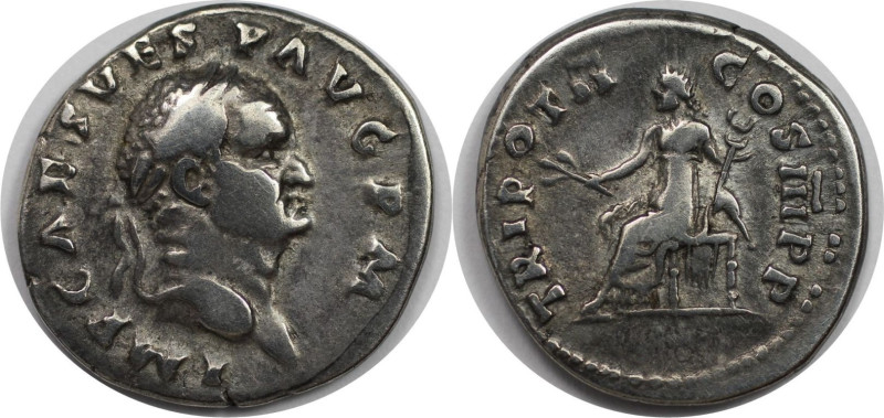 Römische Münzen, MÜNZEN DER RÖMISCHEN KAISERZEIT. Vespasianus (69-79 n. Chr). De...