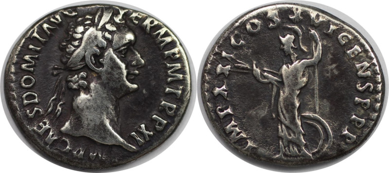 Römische Münzen, MÜNZEN DER RÖMISCHEN KAISERZEIT. Domitian (81-96 n. Chr). Denar...