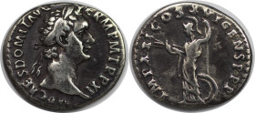 Römische Münzen, MÜNZEN DER RÖMISCHEN KAISERZEIT. Domitian (81-96 n. Chr). Denar 91-92 n. Chr. Rom. Silber. 2,91 g. 19 mm. Vs.: IMP CAES DOMIT AVG GER...