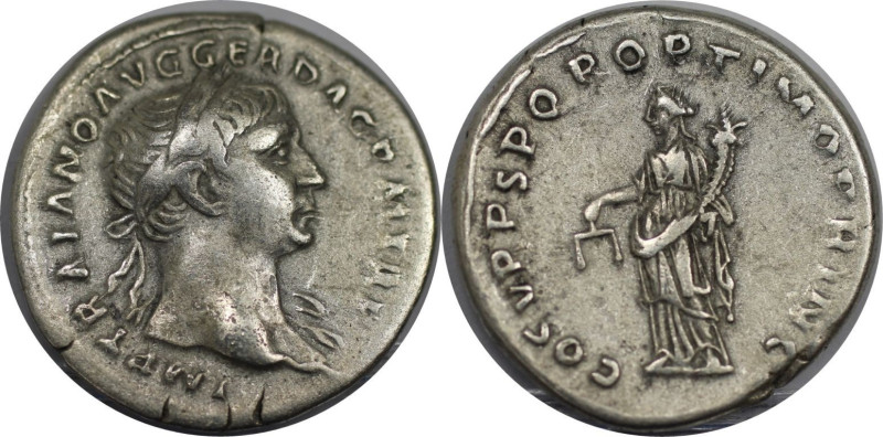 Römische Münzen, MÜNZEN DER RÖMISCHEN KAISERZEIT. Traianus (98-117 n. Chr.). Den...