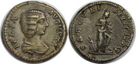 Römische Münzen, MÜNZEN DER RÖMISCHEN KAISERZEIT. Julia Domna (193-217 n. Chr). Denar 196-211 n. Chr., Rom. Silber. 3,83 g. 18,5 mm. Vs.: IVLIA AVGVST...