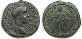 Römische Münzen, MÜNZEN DER RÖMISCHEN KAISERZEIT. Moesia Inferior, Nikopolis & Istrum. Gordian III. Ae 27, 238-244 n. Chr. (13.08 g. 27.5 mm) Vs.: AVT...