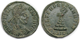 Römische Münzen, MÜNZEN DER RÖMISCHEN KAISERZEIT. Constans I. (320-350 n. Chr). Folis 333-350 n. Chr. (2.10 g. 19 mm) Vs.: DN CONSTANS PF AVG, Büste m...
