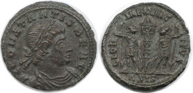 Römische Münzen, MÜNZEN DER RÖMISCHEN KAISERZEIT. Constans I. (333-350 n. Chr). Follis 335-336 n. Chr., Siscia. (1,33 g. 16 mm) Vs.: FL CONSTANTIS BEA...
