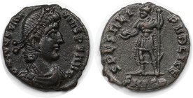 Römische Münzen, MÜNZEN DER RÖMISCHEN KAISERZEIT. Constantius II. (337-361 n. Chr). Follis 355-361 n. Chr., Thessalonica. (2,13 g. 15.5 mm) Vs.: DN CO...