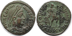 Römische Münzen, MÜNZEN DER RÖMISCHEN KAISERZEIT. Valentinianus I. (364-375 n. Chr). AE. (2.63 g. 18 mm) Vs.: DN VALENTINIANVS PF AVG, Drapierte, küra...