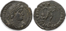 Römische Münzen, MÜNZEN DER RÖMISCHEN KAISERZEIT. Valentinianus I. (364-375 n. Chr). AE. (2.78 g. 18.5 mm) Vs.: DN VALENTINIANVS PF AVG, Drapierte, kü...