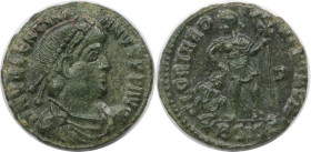 Römische Münzen, MÜNZEN DER RÖMISCHEN KAISERZEIT. Valentinianus I. (364-375 n. Chr). Ae 3. (2.68 g. 18 mm) Vs.: DN VALENTINIANVS PF AVG, Drapierte, kü...