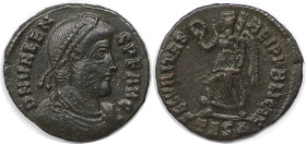 Römische Münzen, MÜNZEN DER RÖMISCHEN KAISERZEIT. Valens (364-378 n. Chr). Follis 364-367 n. Chr., Thessalonica. (2.43 g. 18.55 mm) Vs.: D N VALENS PF...