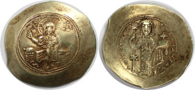 Byzantinische Münzen. Nicephore III. Botaniates (1078-1081). Histamenon Nomisma geprägt in Konstantinopel. Electrum. 4,37 g. 28,9 mm. Vs.: Der mit Hei...