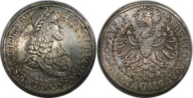 RDR – Habsburg – Österreich, RÖMISCH-DEUTSCHES REICH. Leopold I. (1657-1705). Doppeltaler ND (um 1670), Hall. Silber. 56,40 g. Dav. 3247, Herinek 569,...