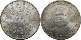 RDR – Habsburg – Österreich, REPUBLIK ÖSTERREICH. 50. Todestag von Carl Michael Ziehrer. 25 Schilling 1972. 13,0 g. 0.800 Silber. 0.33 OZ. KM 2912. Fa...