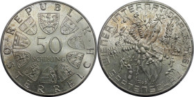 RDR – Habsburg – Österreich, REPUBLIK ÖSTERREICH. Wiener Internationale Gartenschau. 50 Schilling 1974. 20,0 g. 0.640 Silber. 0.41 OZ. KM 2919. Stempe...