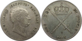 Altdeutsche Münzen und Medaillen, BAYERN / BAVARIA. Maximilian I. Joseph (1806-1825). Kronentaler 1813. Silber. AKS 44. Sehr schön