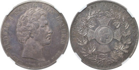 Altdeutsche Münzen und Medaillen, BAYERN / BAVARIA. Ludwig I. (1825-1848). Konv.-Taler 1827, Ludwigs-Orden. Silber. AKS 118. NGC MS-62