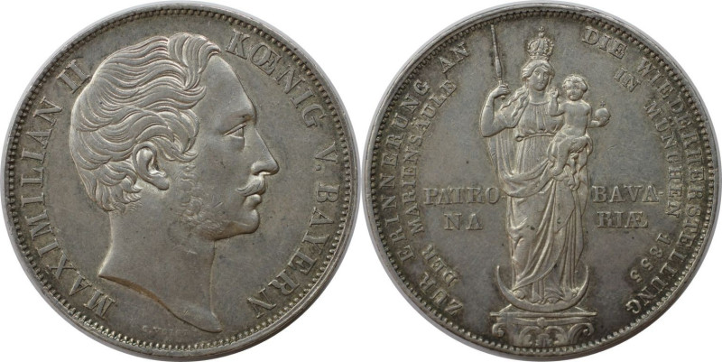 Altdeutsche Münzen und Medaillen, BAYERN / BAVARIA. Maximilian II. (1848-1864). ...