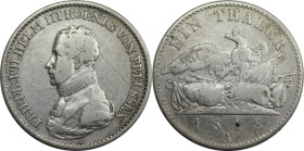 Altdeutsche Münzen und Medaillen, BRANDENBURG IN PREUSSEN. Friedrich Wilhelm III. (1797-1840). Taler 1818 A, Berlin. (Kanonentaler). Silber. AKS 13. S...