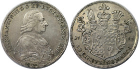 Altdeutsche Münzen und Medaillen, EICHSTÄTT. BISTUM. Johann Anton Freiherr von Zehmen (1781-1790). Taler 1783. Silber. Schön 26. Sehr schön-vorzüglich...