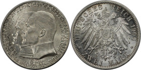 Deutsche Münzen und Medaillen ab 1871, REICHSSILBERMÜNZEN, Hessen. Ernst Ludwig (1892-1918). 2 Mark 1904 A. Silber. Jaeger 74. Stempelglanz.