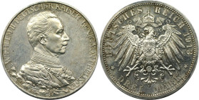 Deutsche Münzen und Medaillen ab 1871, REICHSSILBERMÜNZEN, Preußen. Wilhelm II. (1888-1918). 3 Mark 1913 A, 25 jähriges Regierungsjubiläum. Silber. Ja...