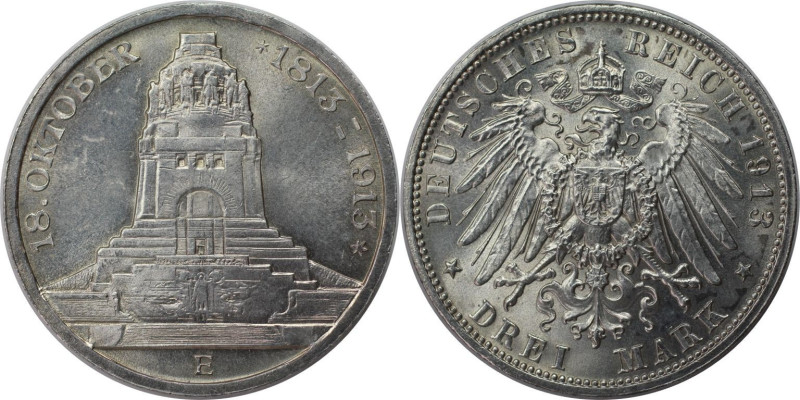 Deutsche Münzen und Medaillen ab 1871, REICHSSILBERMÜNZEN, Sachsen. Jahrhundertf...