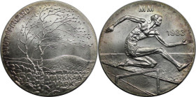 Europäische Münzen und Medaillen, Finnland / Finland. 1. Leichtathletik Weltmeisterschaft - Hürdenläufer. 50 Markkaa 1983. 21,80 g. 0.500 Silber. 0.35...