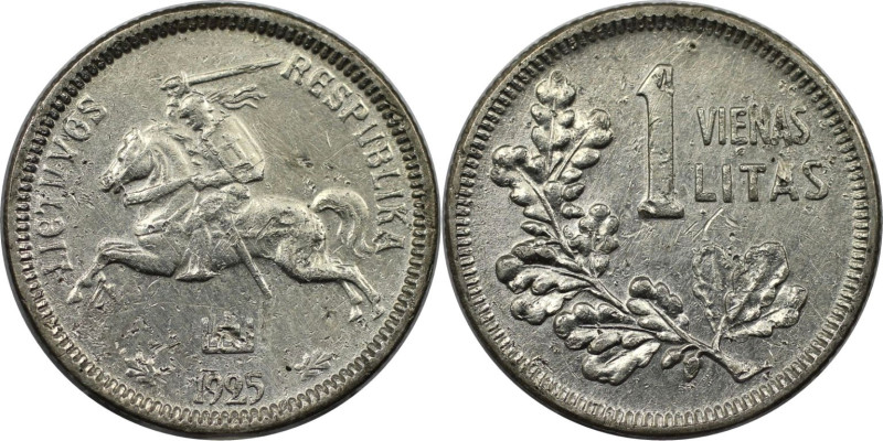 Europäische Münzen und Medaillen, Litauen / Lithuania. 1 Litas 1925. Silber. KM ...