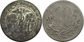 Weltmünzen und Medaillen, Algerien / Algeria. Chambre de commerce d’Alger. 10 Centimes 1916. Eisen. KM TnA6, Lec. 134. Vorzüglich+. Selten!