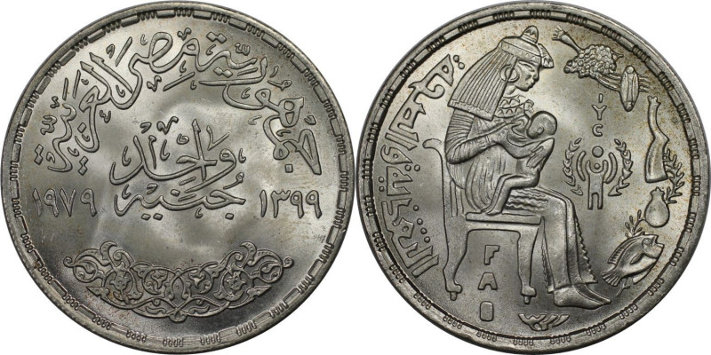 Weltmünzen und Medaillen, Ägypten / Egypt. Serie: F.A.O. 1 Pound 1979. 15,0 g. 0...