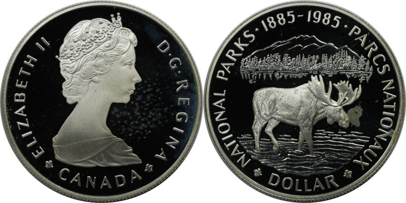 Weltmünzen und Medaillen, Kanada / Canada. 100 Jahre Nationalparks. 1 Dollar 198...