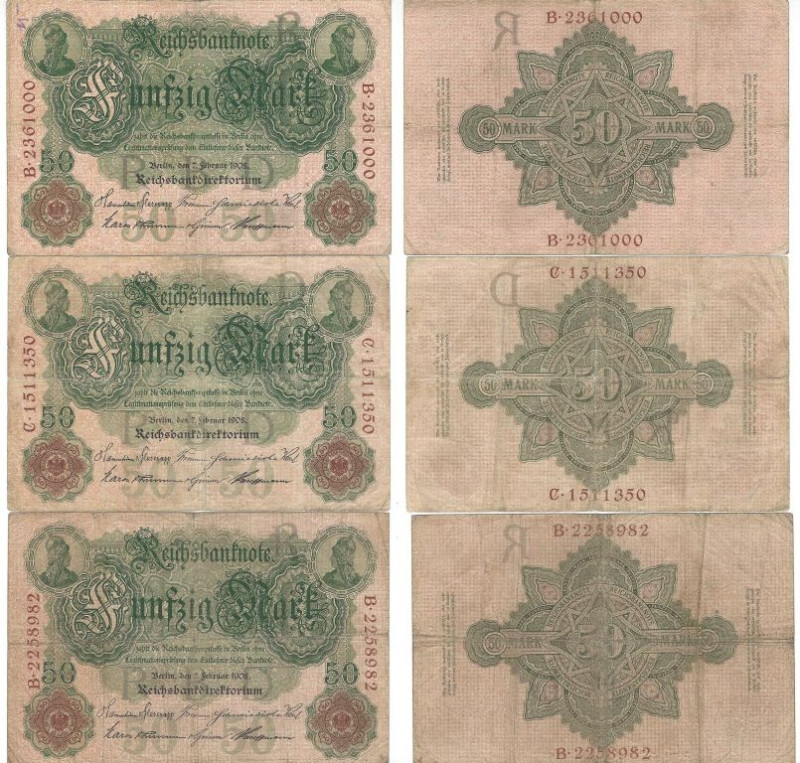 Banknoten, Deutschland / Germany, Lots und Sammlungen. Reichsbanknoten und Reich...