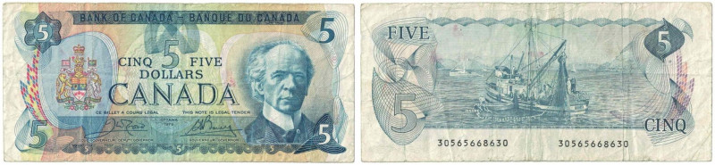 Banknoten, Kanada / Canada. 5 Dollars 1979. Pick 92b. III