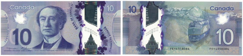 Banknoten, Kanada / Canada. 10 Dollars 2013. Pick 107a. I