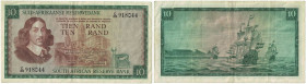 Banknoten, Südafrika / South Africa. 10 Rand 1966. Erste Zeilen mit Bankname und Wert in Afrikaans. Pick 114a. II