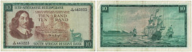 Banknoten, Südafrika / South Africa. 10 Rand 1975. Erste Zeilen mit Bankname und Wert in Afrikaans. Pick 114c. II