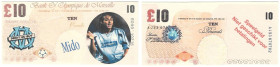 Banknoten, Fantasy Spielgeld / Fantasy play money. Serie Fußballhelden - Mido. 10 Pounds. Unc