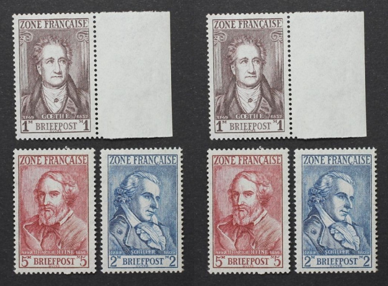 Briefmarken / Postmarken, Deutschland / Germany. Französische Zone. Briefpost. 1...
