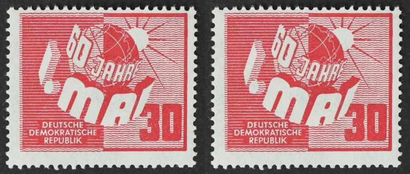 Briefmarken / Postmarken, Deutschland / Germany. DDR . "60 Jahre 1. Mai" 30 Pf 1...