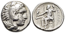 KINGS of MACEDON. Alexander III.(336-323 BC).Mylasa(?).Tetradrachm.

Obv : Head of Herakles right, wearing lion skin.

Rev : ΑΛΕΞΑΝΔΡΟΥ.
Zeus enthrone...